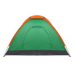 2-Person Waterproof Camping Dome Tent for Outdoor Hiking Survival Orange & Green