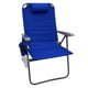 2-Pack Reclining 4-Position Oversize Beach Chair; Blue