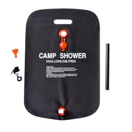 20L/40L Outdoor Portable PVC Shower Bag Water Bag; Camping Hiking Accessories (Capacity: 20L)