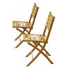 Outdoor Folding Chair Set of 2 All Weather Aluminum Patio Chairs