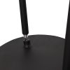 Outdoor Side Table Aluminum Unique Shape Weather Resistant Patio Coffee Table Bedside Table, Black