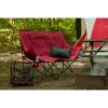 Camping Love Seat Chair; Red; Adult use